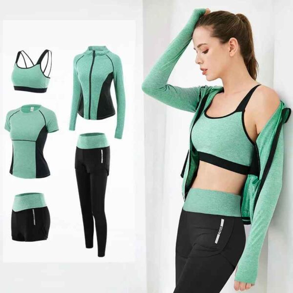 Ensemble Survêtement Femme 5 Pièces – Tissu Néoprène Polyvalent