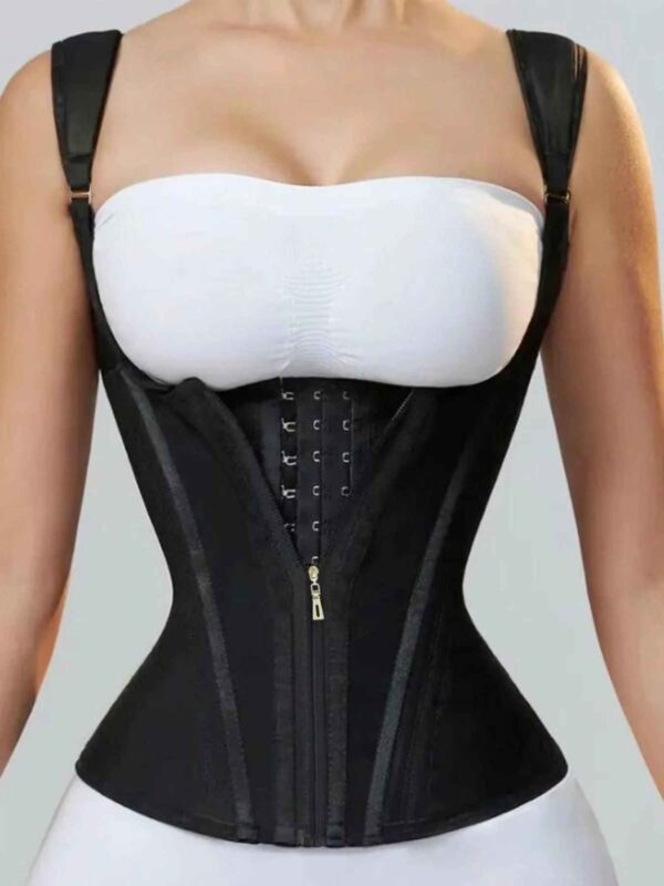Corset Gaine Double Compression – Fermeture Éclair + Crochets – Confort Jour & Nuit