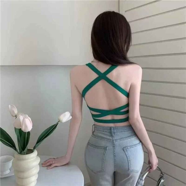 Crop Top Femme à Bretelles Fines – Image 5