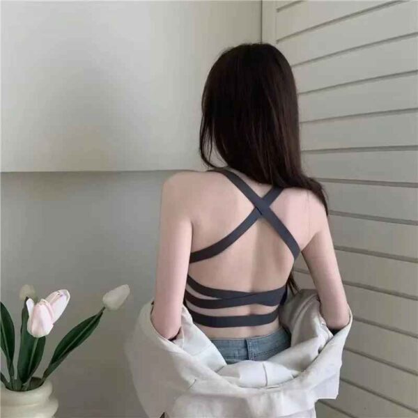 Crop Top Femme à Bretelles Fines – Image 3