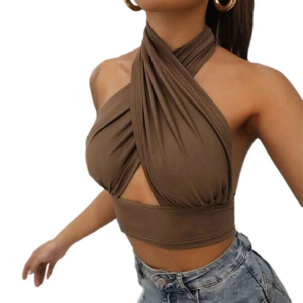 Crop Top Femme – Style Classique & Sportif – Image 2