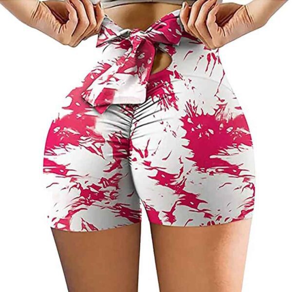 Short Legging Femme à Motifs – Ceinture avec Nœud Décoratif – Image 5