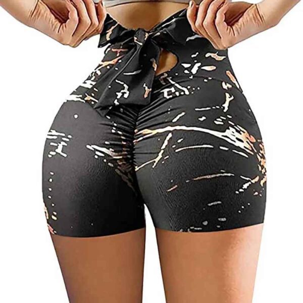 Short Legging Femme à Motifs – Ceinture avec Nœud Décoratif – Image 8