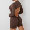 Combinaison short femme légère et confortable pour un look décontracté en été – Image 2