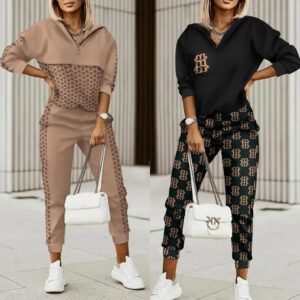 Ensemble de survêtement femme moderne, confortable et idéal pour toutes les saisons