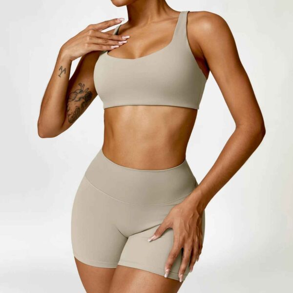 Ensemble Yoga Femme – Crop Top & Short Ajusté – Image 9