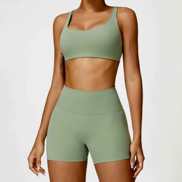 Ensemble Yoga Femme – Crop Top & Short Ajusté – Image 8