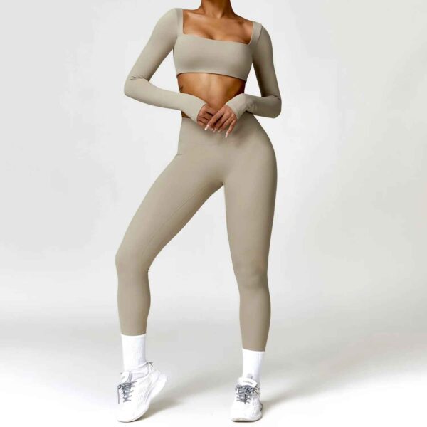 Ensemble Survêtement Femme – Crop Top Ajusté & Pantalon Moulant – Image 3