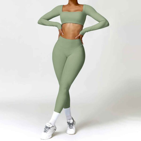 Ensemble Survêtement Femme – Crop Top Ajusté & Pantalon Moulant – Image 2
