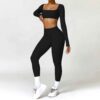 Ensemble Survêtement Femme – Crop Top Ajusté & Pantalon Moulant