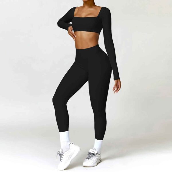 Ensemble Survêtement Femme – Crop Top Ajusté & Pantalon Moulant