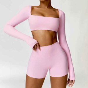 Ensemble Yoga Femme – Crop Top & Short Ajusté
