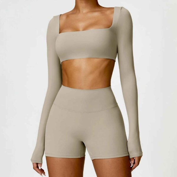 Ensemble Yoga Femme – Crop Top & Short Ajusté – Image 4