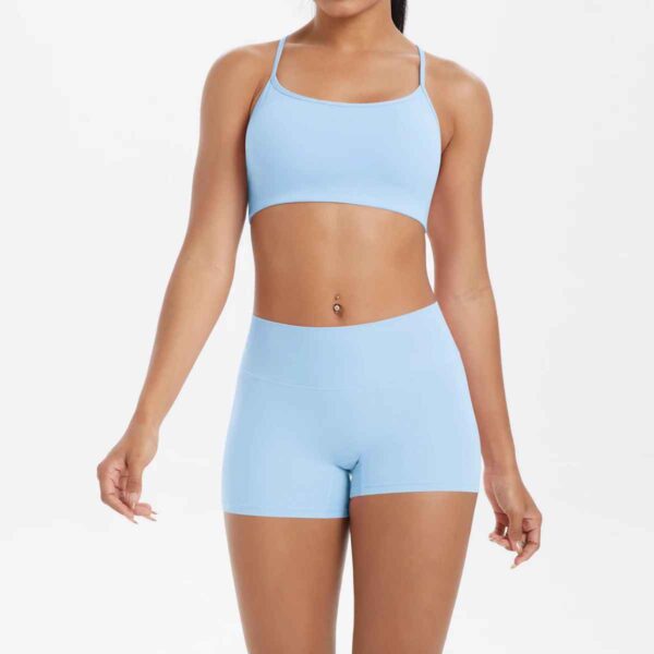 Ensemble Yoga Femme – Crop Top & Short Ajusté – Image 2