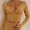 Ensemble Survêtement Femme – Crop Top Ajusté – Image 3